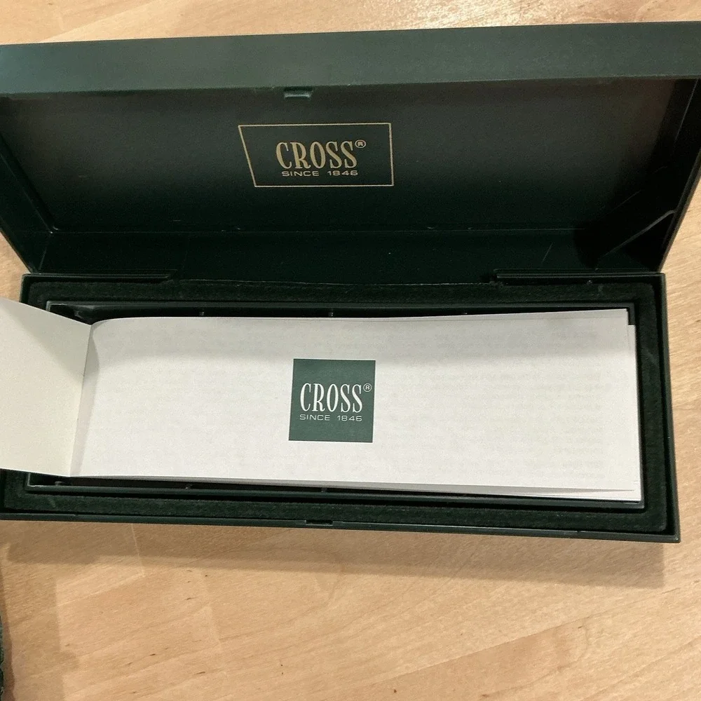 Vintage Cross Century 3502 Ballpoint Pen Chrome Silver in Box With Paperwork USA